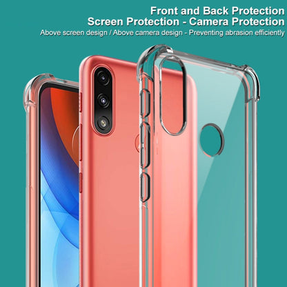 For Motorola Moto E7 Power IMAK All-inclusive Shockproof Airbag TPU Case with Screen Protector(Transparent) by imak