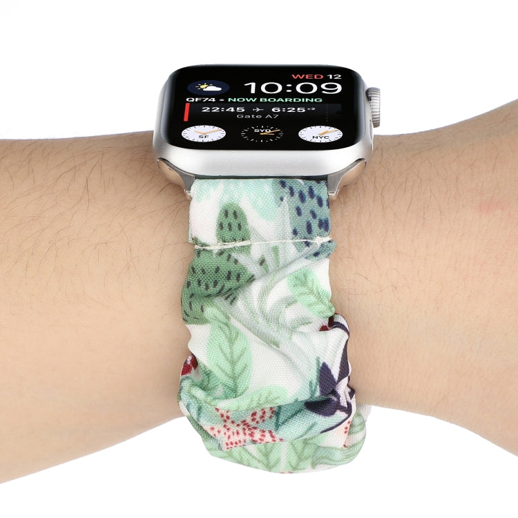 Fabric Hair Ring Watch Band For Apple Watch Ultra 49mm&Watch Ultra 2 49mm / Series 9&8&7 45mm / SE 3&SE 2&6&SE&5&4 44mm / 3&2&1 42mm(12) by bashfashion