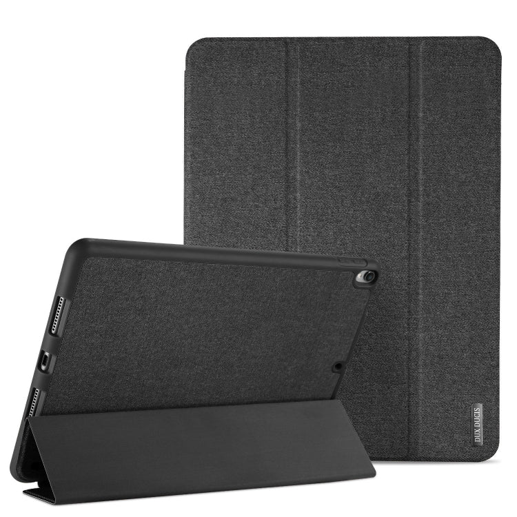 For iPad Air 10.5 (2019) / iPad Pro 10.5 DUX DUCIS Domo Series Horizontal Flip Magnetic PU Leather Case with 3-folding Holder & Pen Slot(Black) by DUX DUCIS