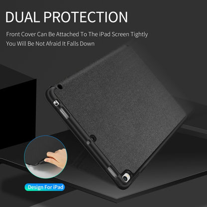For iPad Air 10.5 (2019) / iPad Pro 10.5 DUX DUCIS Domo Series Horizontal Flip Magnetic PU Leather Case with 3-folding Holder & Pen Slot(Black) by DUX DUCIS