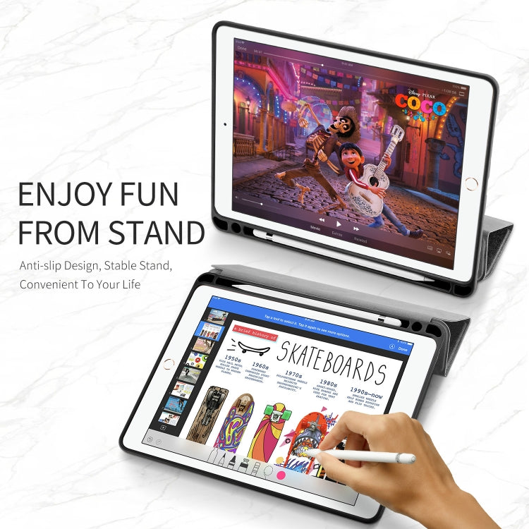 For iPad Air 10.5 (2019) / iPad Pro 10.5 DUX DUCIS Domo Series Horizontal Flip Magnetic PU Leather Case with 3-folding Holder & Pen Slot(Black) by DUX DUCIS