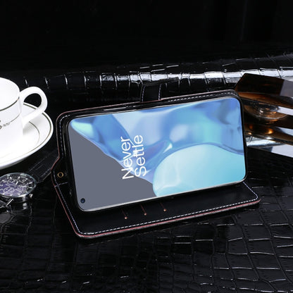 For OnePlus 9 Pro idewei Crocodile Texture Horizontal Flip Leather Case with Holder & Card Slots & Wallet(Dark Blue) by idewei
