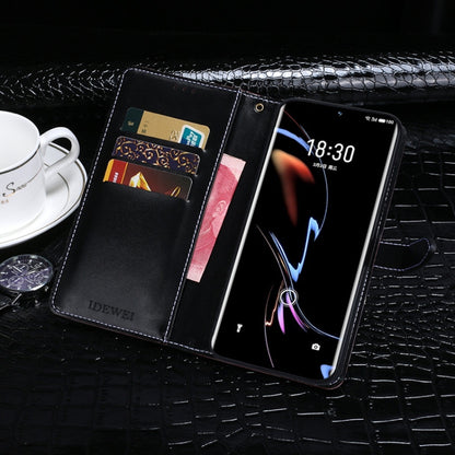 For Meizu 18 Pro idewei Crocodile Texture Horizontal Flip Leather Case with Holder & Card Slots & Wallet(Dark Blue) by idewei