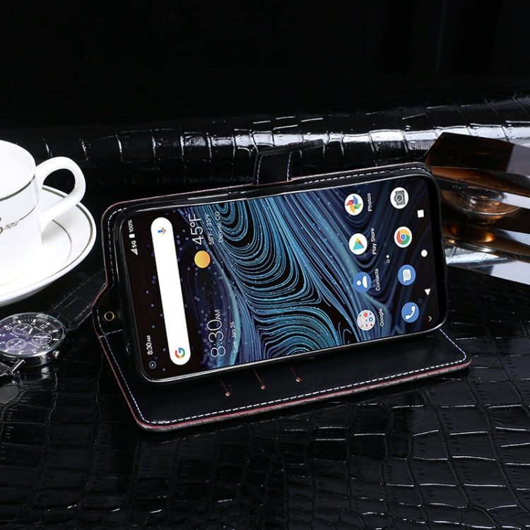For ZTE Blade X1 5G idewei Crocodile Texture Horizontal Flip Leather Case with Holder & Card Slots & Wallet(Black) by idewei