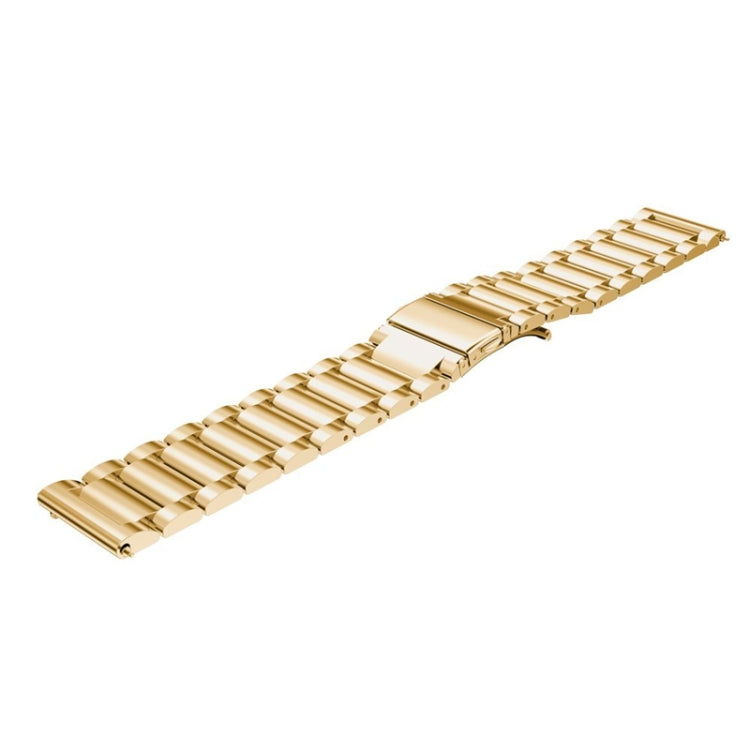 20mm Three Flat Buckle Stainless Steel Replacement Watchband for Samsung Galaxy Watch Active 2 / Amazfit GTS 2(Gold) by bashfashion