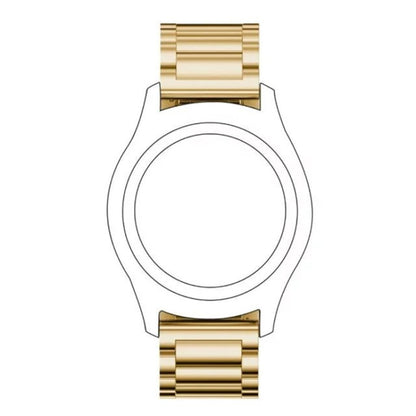 20mm Three Flat Buckle Stainless Steel Replacement Watchband for Samsung Galaxy Watch Active 2 / Amazfit GTS 2(Gold) by bashfashion