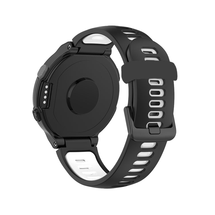 For Garmin Forerunner 735 / 235 Two-color Silicone Watch Band(Black+White) by bashfashion