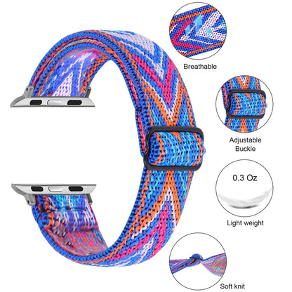 Elastic Watch Band For Apple Watch Series 7 41mm / 6 & SE & 5 & 4 40mm / 3 & 2 & 1 38mm(02) by bashfashion