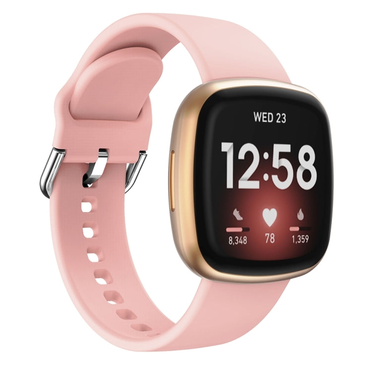 For Fitbit Versa 3 Silicone Watch Band(Pink) by bashfashion