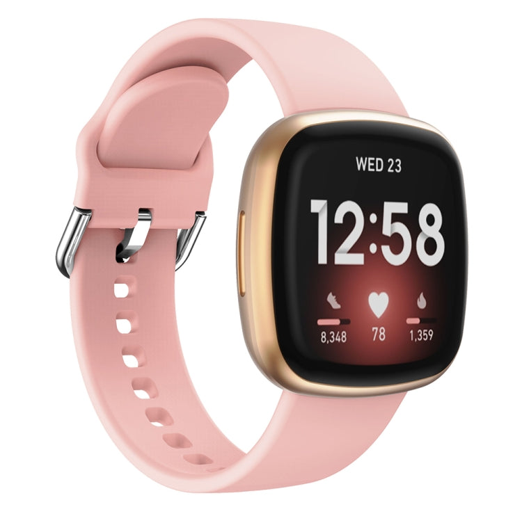 For Fitbit Versa 3 Silicone Watch Band(Pink) by bashfashion