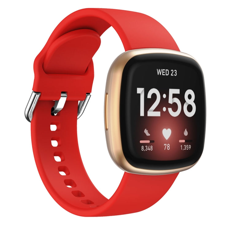 For Fitbit Versa 3 Silicone Watch Band(Red) by bashfashion