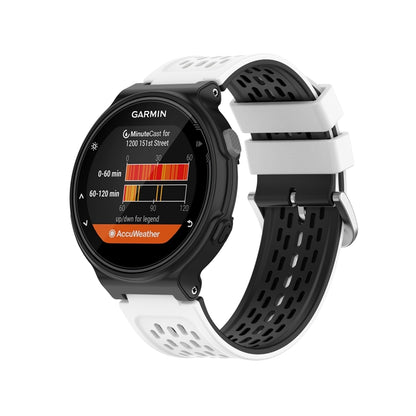 For Garmin Approach S2 / S4 Two-color Silicone Watch Band(White Black) by bashfashion
