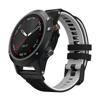 For Garmin Fenix 6X Two-color Silicone Quick Release Watch Band(Black Grey) by bashfashion