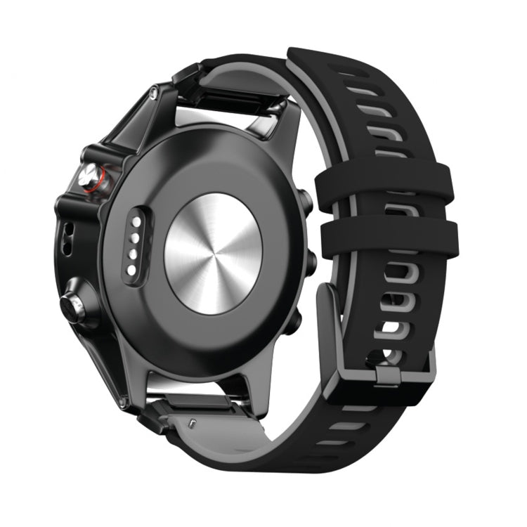 For Garmin Fenix 6X Two-color Silicone Quick Release Watch Band(Black Grey) by bashfashion