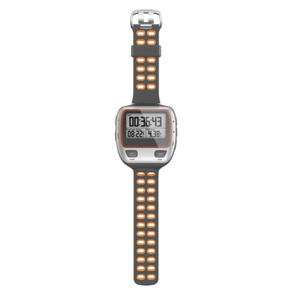 For Garmin Forerunner 310XT Two-color Silicone Watch Band(Grey Orange) by bashfashion