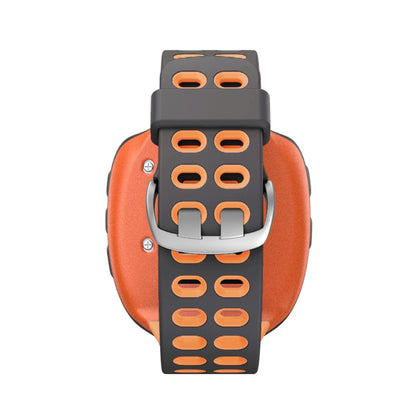 For Garmin Forerunner 310XT Two-color Silicone Watch Band(Grey Orange) by bashfashion