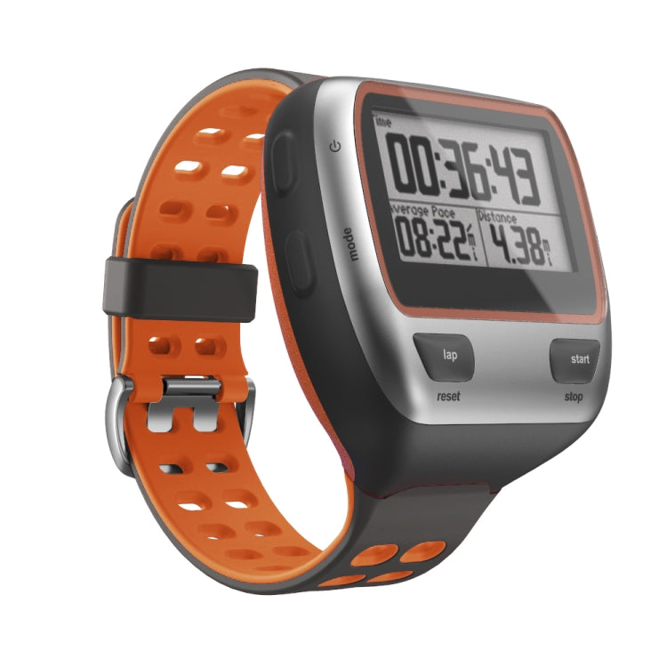 For Garmin Forerunner 310XT Two-color Silicone Watch Band(Grey Orange) by bashfashion