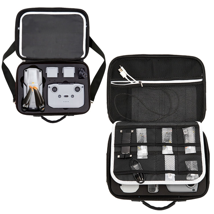 Portable Single Shoulder Storage Travel Carrying Cover Case Box with Baffle Separator for DJI Air 2S(Black + Black Liner) by bashfashion
