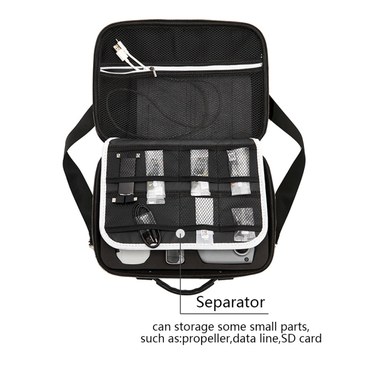Portable Single Shoulder Storage Travel Carrying Cover Case Box with Baffle Separator for DJI Air 2S(Black + Black Liner) by bashfashion