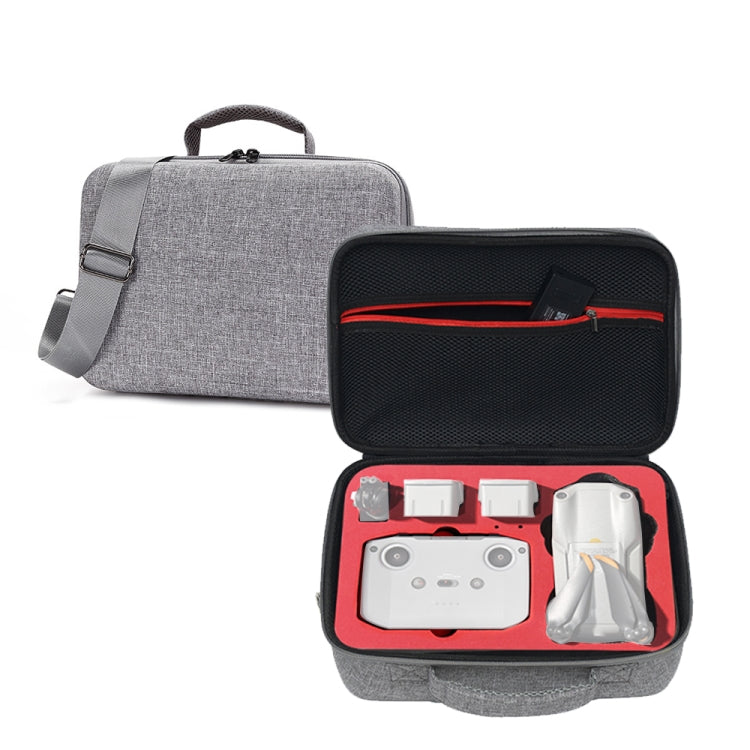 Portable Carry Case Waterproof Scratch-proof Anti-shock Travel Carrying Cover Case Box for DJI Air 2s(Grey+Red Liner) by bashfashion
