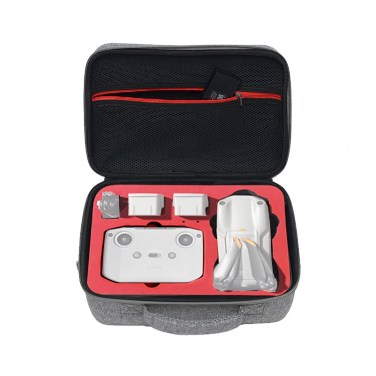 Portable Carry Case Waterproof Scratch-proof Anti-shock Travel Carrying Cover Case Box for DJI Air 2s(Grey+Red Liner) by bashfashion