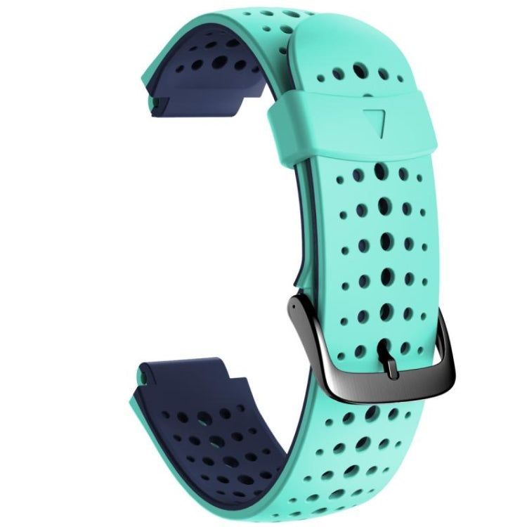 For Garmin Forerunner 220 Two-color Silicone Watch Band(Mint Green Blue) by bashfashion