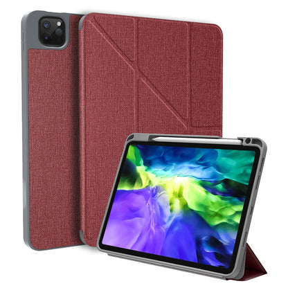For iPad Pro 11 2022 / 2021 / 2020 Mutural Multi-fold Smart Leather Tablet Case(Red) by Mutural