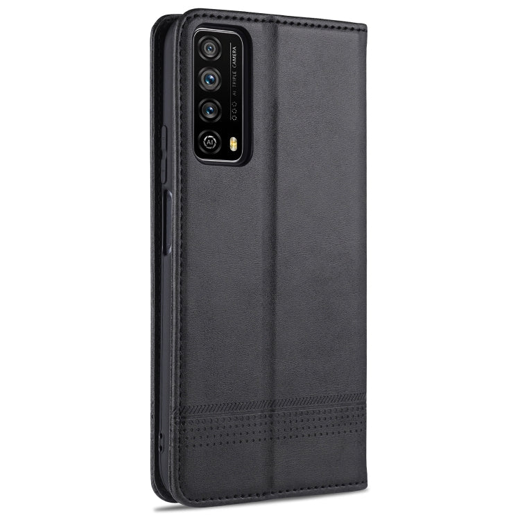 For Huawei P smart 2021 AZNS Magnetic Calf Texture Horizontal Flip Leather Case with Card Slots & Holder & Wallet(Black) by AutSpace