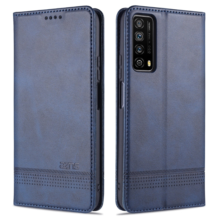 For Huawei Enjoy 20 SE 4G AZNS Magnetic Calf Texture Horizontal Flip Leather Case with Card Slots & Holder & Wallet(Dark Blue) by AZNS