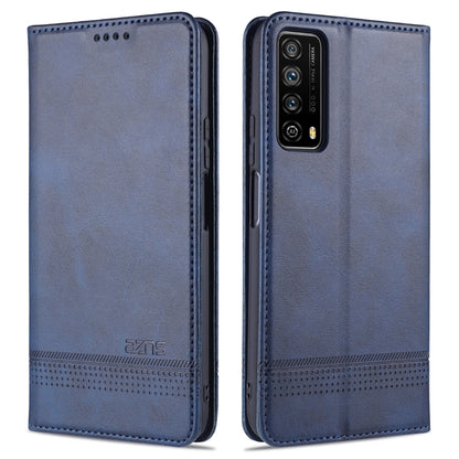 For Huawei Enjoy 20 SE 4G AZNS Magnetic Calf Texture Horizontal Flip Leather Case with Card Slots & Holder & Wallet(Dark Blue) by AZNS