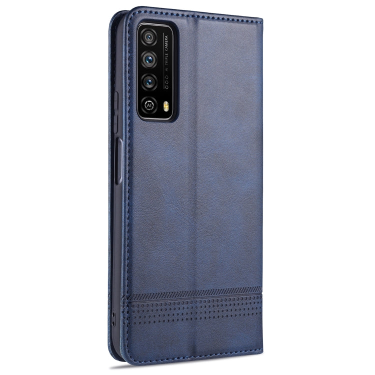 For Huawei Enjoy 20 SE 4G AZNS Magnetic Calf Texture Horizontal Flip Leather Case with Card Slots & Holder & Wallet(Dark Blue) by AZNS