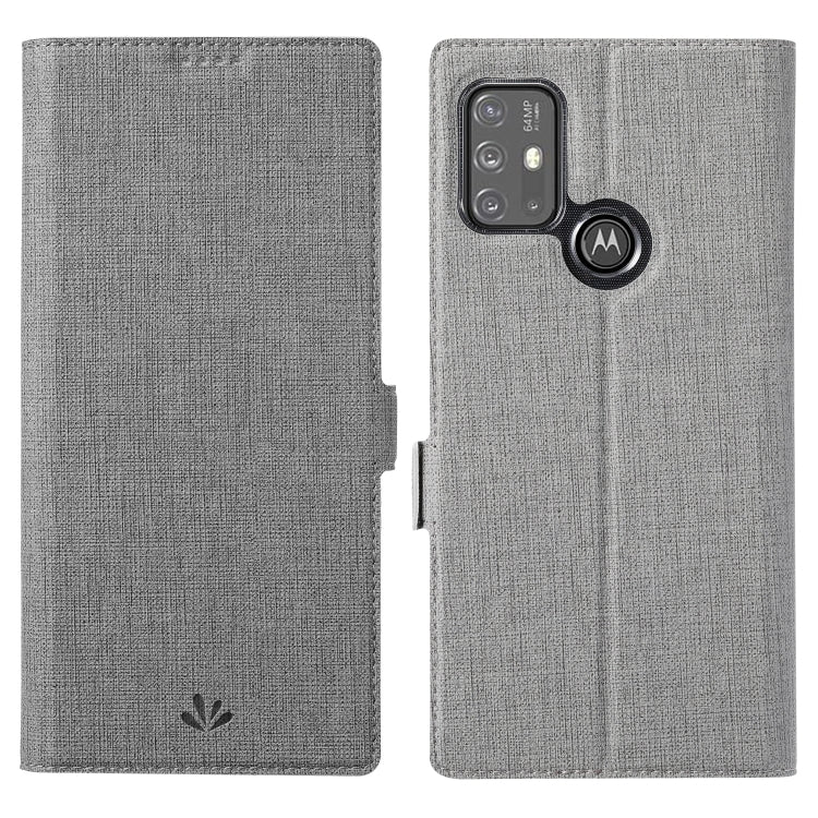 For Motorola Moto G30 / G10 ViLi K Series Shockproof TPU + PU Leather Magnetic Buckle Horizontal Flip Case with Card Slots & Wallet & Holder(Grey) by ViLi