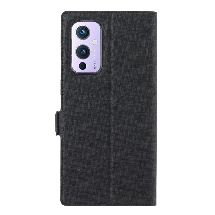 For OnePlus 9 ViLi K Series Shockproof TPU + PU Leather Magnetic Buckle Horizontal Flip Case with Card Slots & Wallet & Holder(Black) by ViLi