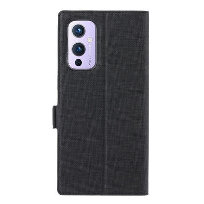 For OnePlus 9 ViLi K Series Shockproof TPU + PU Leather Magnetic Buckle Horizontal Flip Case with Card Slots & Wallet & Holder(Black) by ViLi