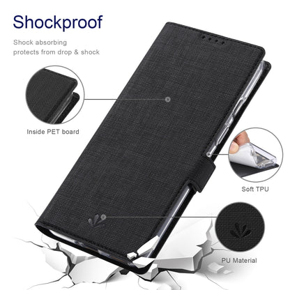 For OnePlus 9 ViLi K Series Shockproof TPU + PU Leather Magnetic Buckle Horizontal Flip Case with Card Slots & Wallet & Holder(Black) by ViLi