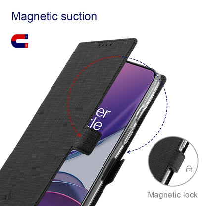 For OnePlus 9 ViLi K Series Shockproof TPU + PU Leather Magnetic Buckle Horizontal Flip Case with Card Slots & Wallet & Holder(Black) by ViLi