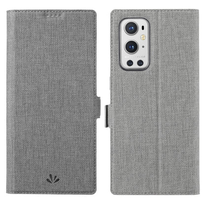 For OnePlus 9 Pro ViLi K Series Shockproof TPU + PU Leather Magnetic Buckle Horizontal Flip Case with Card Slots & Wallet & Holder(Grey) by ViLi