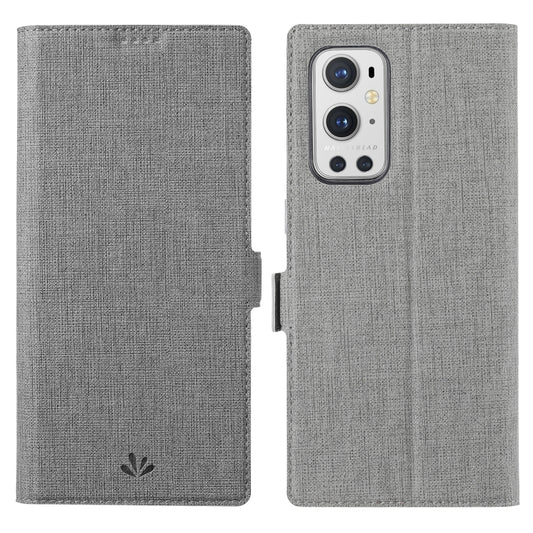 For OnePlus 9 Pro ViLi K Series Shockproof TPU + PU Leather Magnetic Buckle Horizontal Flip Case with Card Slots & Wallet & Holder(Grey) by ViLi
