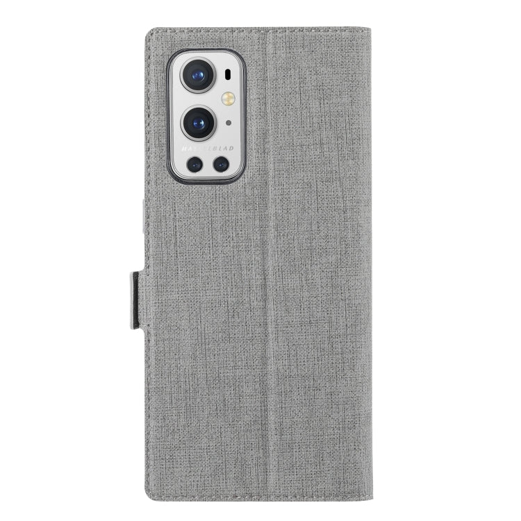 For OnePlus 9 Pro ViLi K Series Shockproof TPU + PU Leather Magnetic Buckle Horizontal Flip Case with Card Slots & Wallet & Holder(Grey) by ViLi