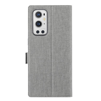 For OnePlus 9 Pro ViLi K Series Shockproof TPU + PU Leather Magnetic Buckle Horizontal Flip Case with Card Slots & Wallet & Holder(Grey) by ViLi