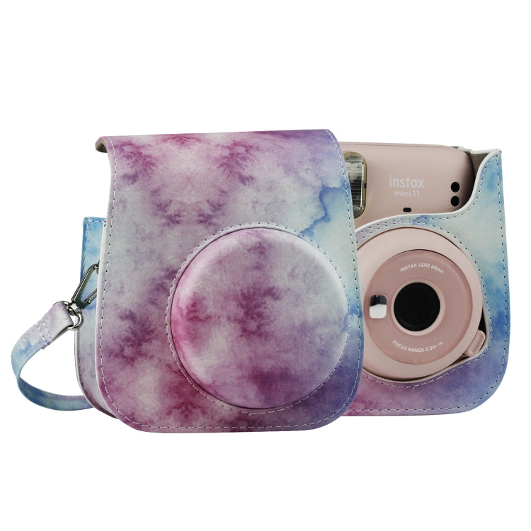 Painted Series Camera Bag with Shoulder Strap for Fujifilm Instax mini 11(Blue Pastel) by bashfashion