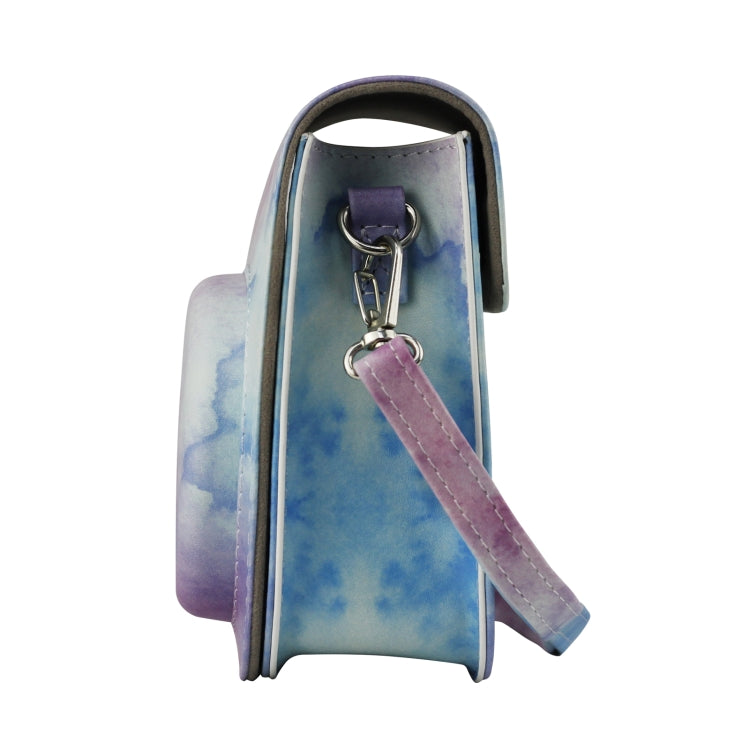 Painted Series Camera Bag with Shoulder Strap for Fujifilm Instax mini 11(Blue Pastel) by bashfashion