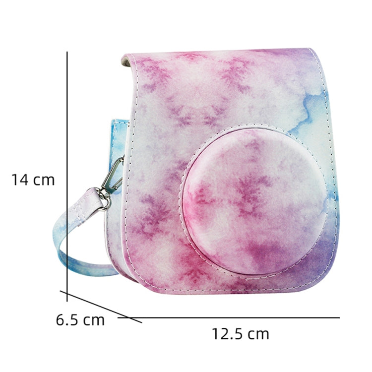 Painted Series Camera Bag with Shoulder Strap for Fujifilm Instax mini 11(Blue Pastel) by bashfashion