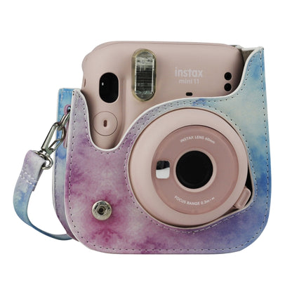 Painted Series Camera Bag with Shoulder Strap for Fujifilm Instax mini 11(Blue Pastel) by bashfashion