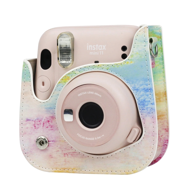 Painted Series Camera Bag with Shoulder Strap for Fujifilm Instax mini 11(Oil Paint) by bashfashion