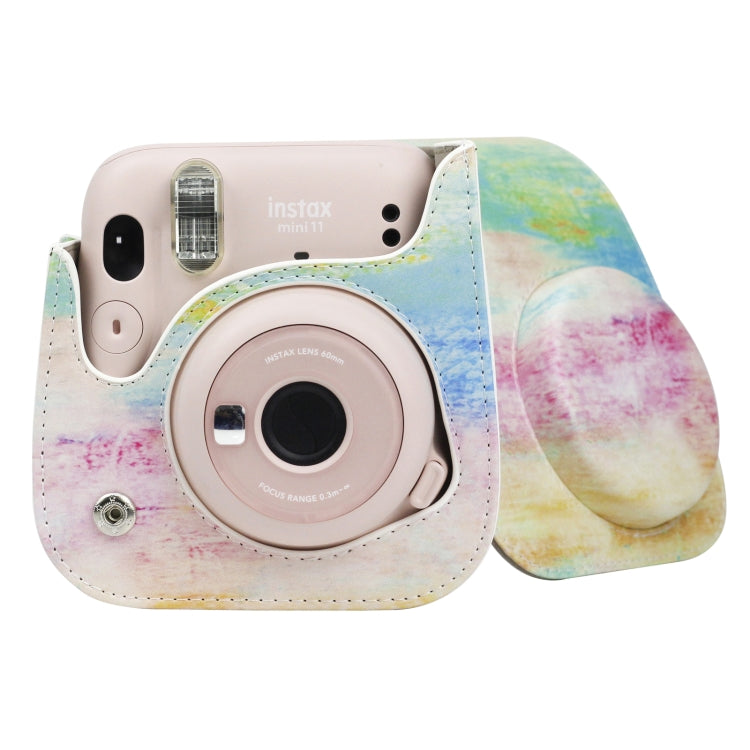 Painted Series Camera Bag with Shoulder Strap for Fujifilm Instax mini 11(Oil Paint) by bashfashion