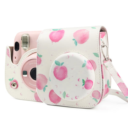 Painted Series Camera Bag with Shoulder Strap for Fujifilm Instax mini 11(Peach) by bashfashion
