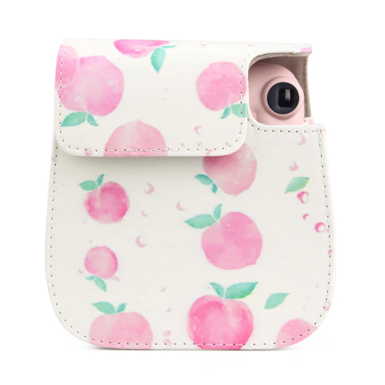 Painted Series Camera Bag with Shoulder Strap for Fujifilm Instax mini 11(Peach) by bashfashion
