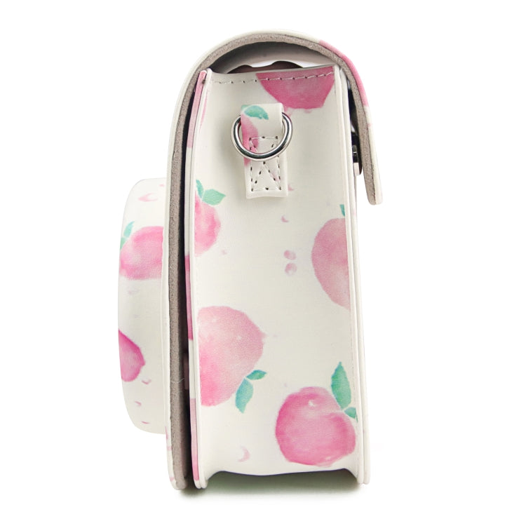 Painted Series Camera Bag with Shoulder Strap for Fujifilm Instax mini 11(Peach) by bashfashion