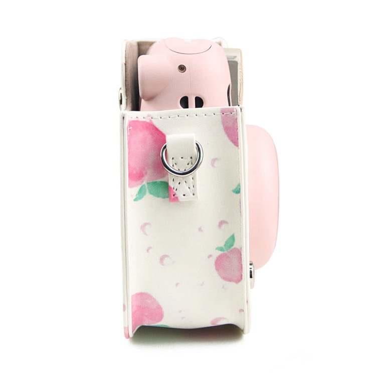 Painted Series Camera Bag with Shoulder Strap for Fujifilm Instax mini 11(Peach) by bashfashion